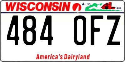 WI license plate 484OFZ