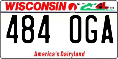 WI license plate 484OGA