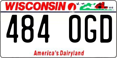 WI license plate 484OGD