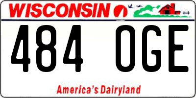 WI license plate 484OGE