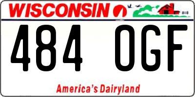 WI license plate 484OGF