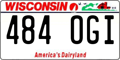 WI license plate 484OGI