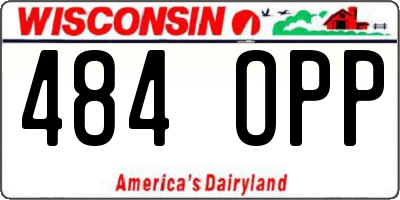WI license plate 484OPP