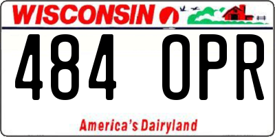 WI license plate 484OPR