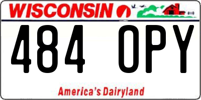 WI license plate 484OPY