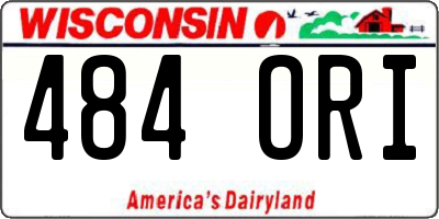 WI license plate 484ORI
