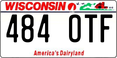 WI license plate 484OTF