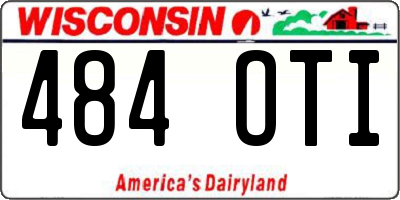 WI license plate 484OTI