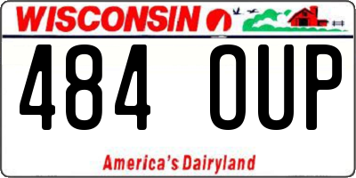 WI license plate 484OUP