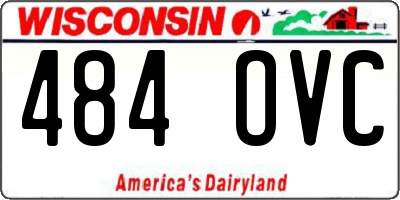 WI license plate 484OVC