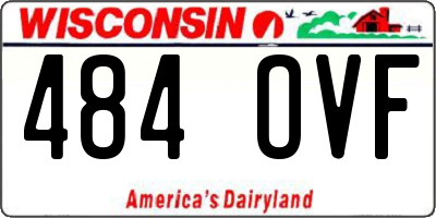 WI license plate 484OVF