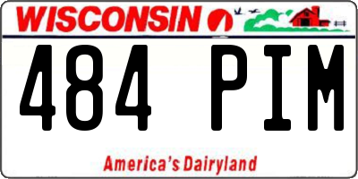WI license plate 484PIM