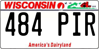 WI license plate 484PIR
