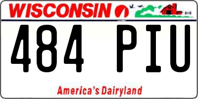 WI license plate 484PIU