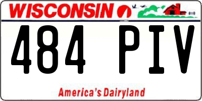 WI license plate 484PIV