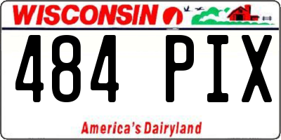 WI license plate 484PIX