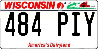 WI license plate 484PIY