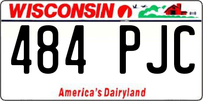 WI license plate 484PJC