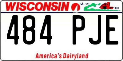 WI license plate 484PJE