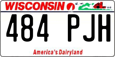 WI license plate 484PJH