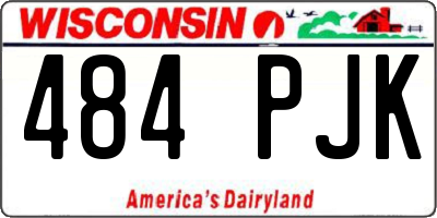 WI license plate 484PJK