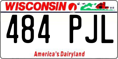 WI license plate 484PJL