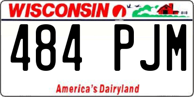 WI license plate 484PJM