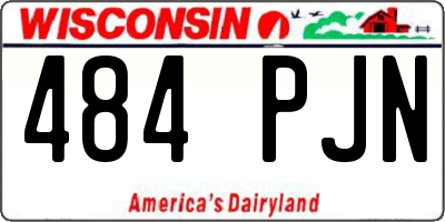 WI license plate 484PJN