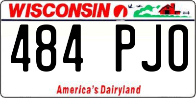 WI license plate 484PJO