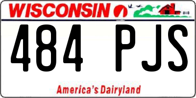 WI license plate 484PJS