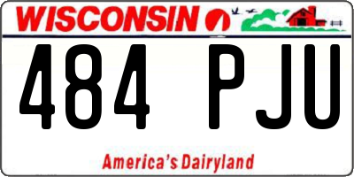 WI license plate 484PJU