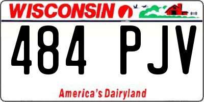 WI license plate 484PJV