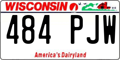 WI license plate 484PJW