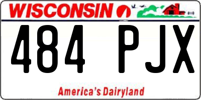 WI license plate 484PJX