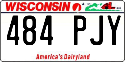 WI license plate 484PJY