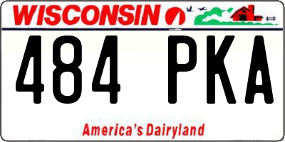 WI license plate 484PKA