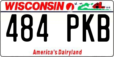 WI license plate 484PKB