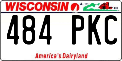 WI license plate 484PKC