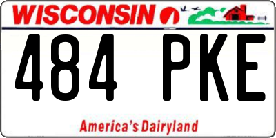 WI license plate 484PKE