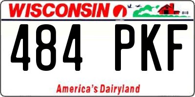 WI license plate 484PKF