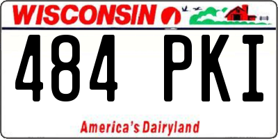 WI license plate 484PKI