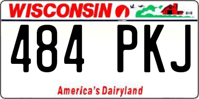 WI license plate 484PKJ