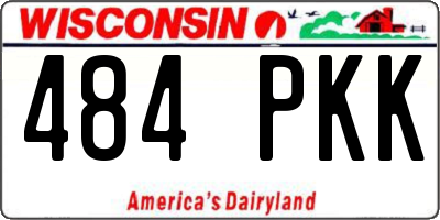 WI license plate 484PKK