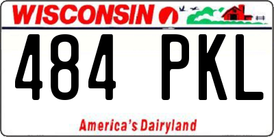 WI license plate 484PKL