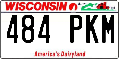 WI license plate 484PKM