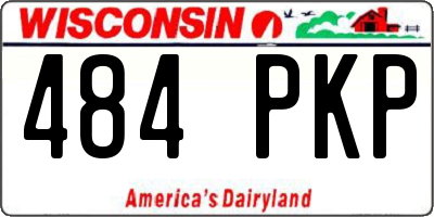 WI license plate 484PKP