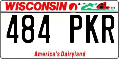 WI license plate 484PKR