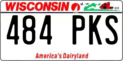 WI license plate 484PKS
