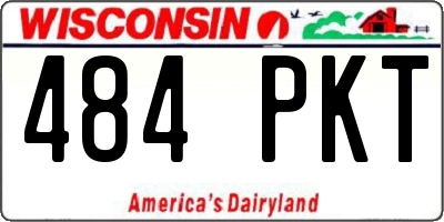 WI license plate 484PKT