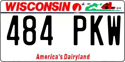 WI license plate 484PKW